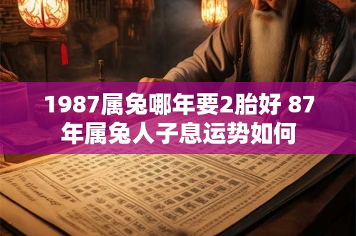 1987属兔哪年要2胎好 87年属兔人子息运势如何