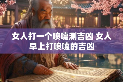 女人打一个喷嚏测吉凶 女人早上打喷嚏的吉凶