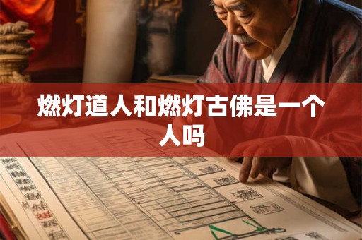燃灯道人和燃灯古佛是一个人吗