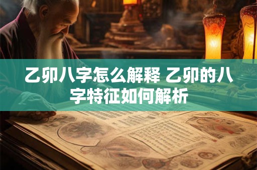 乙卯八字怎么解释 乙卯的八字特征如何解析