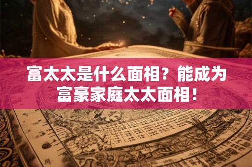 富太太是什么面相？能成为富豪家庭太太面相！