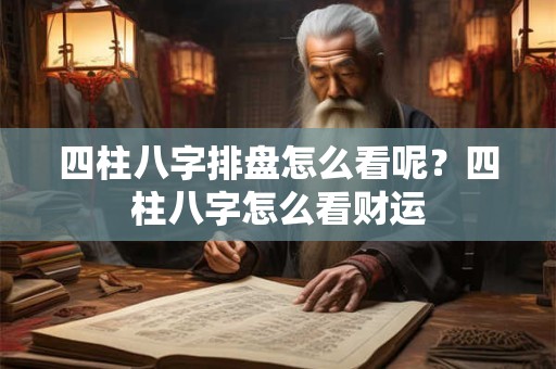 四柱八字排盘怎么看呢？四柱八字怎么看财运