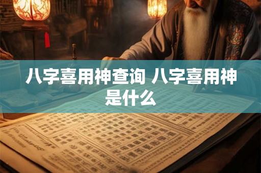 八字喜用神查询 八字喜用神是什么
