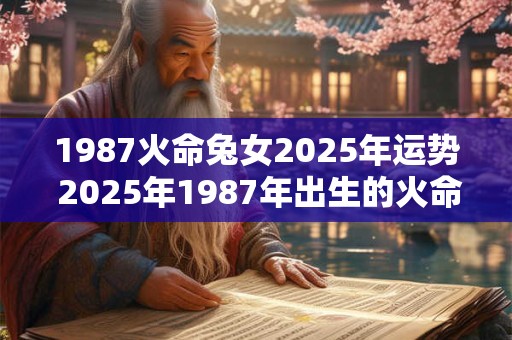 1987火命兔女2025年运势 2025年1987年出生的火命兔女的运势如何