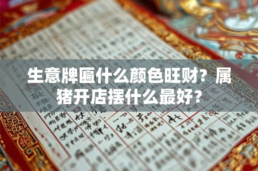 生意牌匾什么颜色旺财？属猪开店摆什么最好？