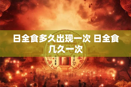 日全食多久出现一次 日全食几久一次