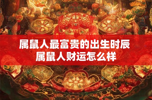 属鼠人最富贵的出生时辰 属鼠人财运怎么样
