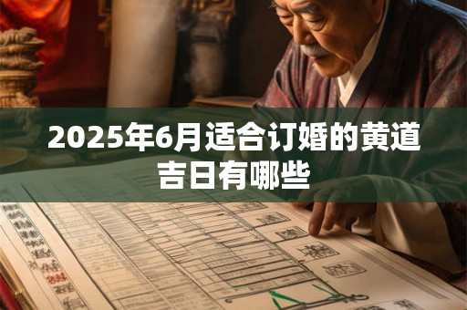 2025年6月适合订婚的黄道吉日有哪些