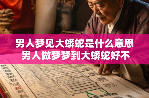 男人梦见大蟒蛇是什么意思 男人做梦梦到大蟒蛇好不好