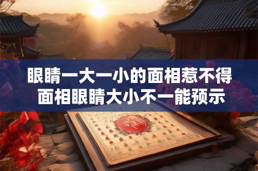 眼睛一大一小的面相惹不得 面相眼睛大小不一能预示什么 眼睛一大一小的面相惹不得 面相眼睛大小不一能预示什么