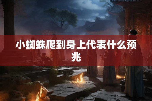 小蜘蛛爬到身上代表什么预兆