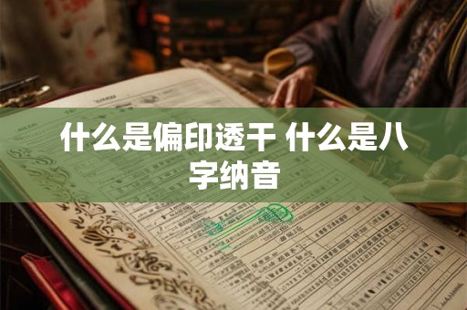 什么是偏印透干 什么是八字纳音