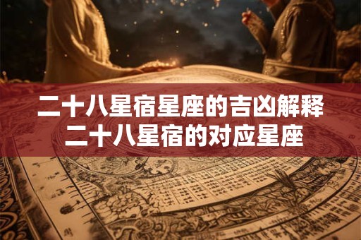 二十八星宿星座的吉凶解释 二十八星宿的对应星座