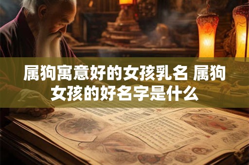 属狗寓意好的女孩乳名 属狗女孩的好名字是什么