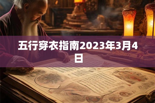 五行穿衣指南2023年3月4日