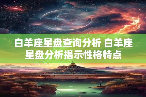 白羊座星盘查询分析 白羊座星盘分析揭示性格特点