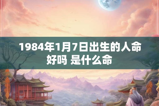 1984年1月7日出生的人命好吗 是什么命