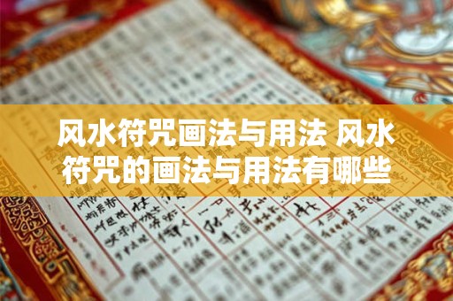风水符咒画法与用法 风水符咒的画法与用法有哪些