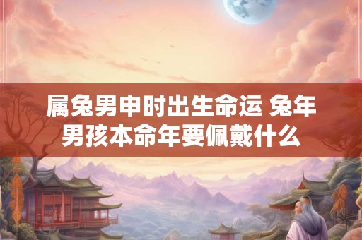 属兔男申时出生命运 兔年男孩本命年要佩戴什么 属兔男申时出生命运 兔年男孩本命年要佩戴什么