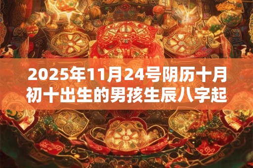 2025年11月24号阴历十月初十出生的男孩生辰八字起名