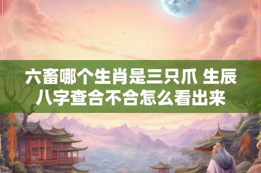 六畜哪个生肖是三只爪 生辰八字查合不合怎么看出来