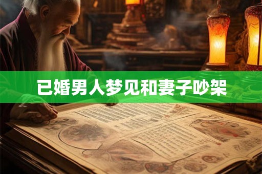 已婚男人梦见和妻子吵架