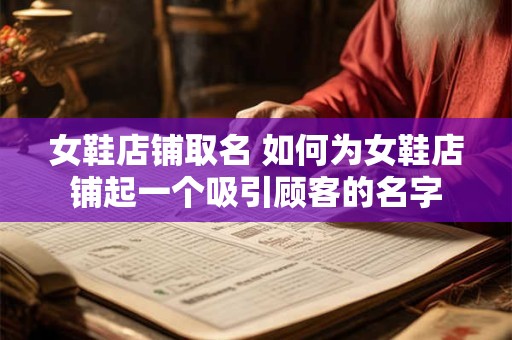 女鞋店铺取名 如何为女鞋店铺起一个吸引顾客的名字