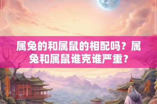 属兔的和属鼠的相配吗？属兔和属鼠谁克谁严重？