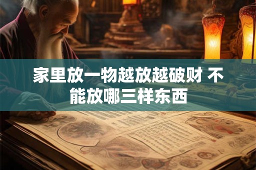 家里放一物越放越破财 不能放哪三样东西