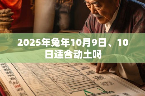 2025年兔年10月9日、10日适合动土吗 2025年兔年10月9日、10日适合动土吗
