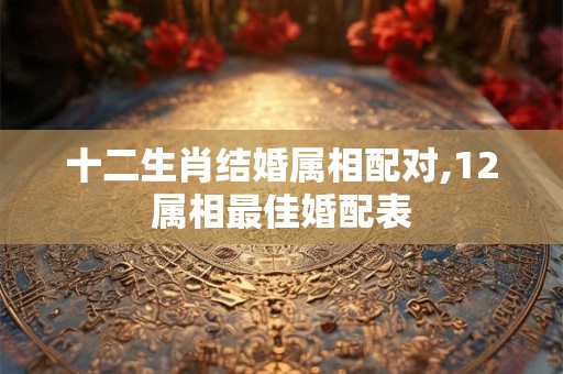 十二生肖结婚属相配对,12属相最佳婚配表
