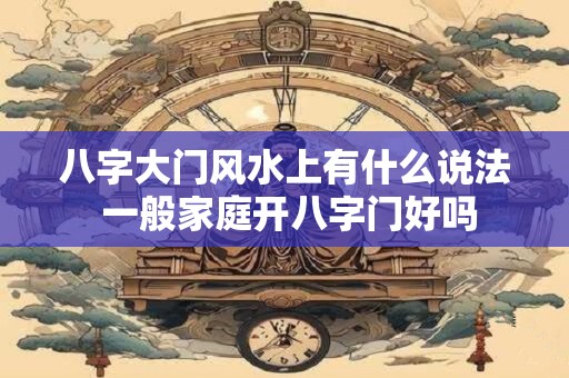 八字大门风水上有什么说法 一般家庭开八字门好吗