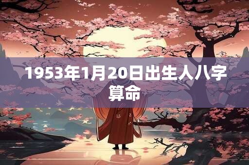 1953年1月20日出生人八字算命