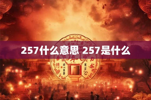 257什么意思 257是什么