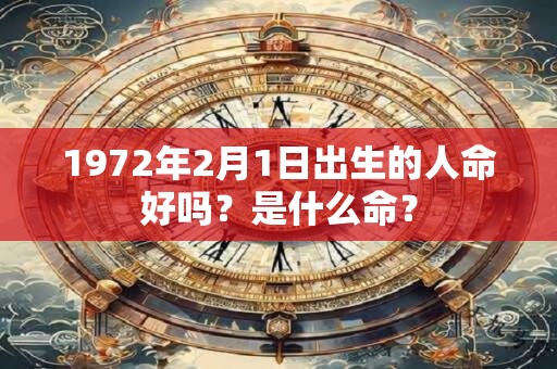 1972年2月1日出生的人命好吗?是什么命? 1972年2月1日出生的人命好吗?是什么命?