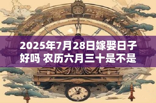 2025年7月28日嫁娶日子好吗 农历六月三十是不是婚嫁吉日