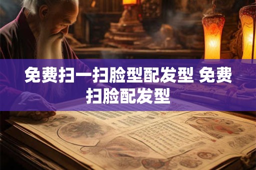 免费扫一扫脸型配发型 免费扫脸配发型