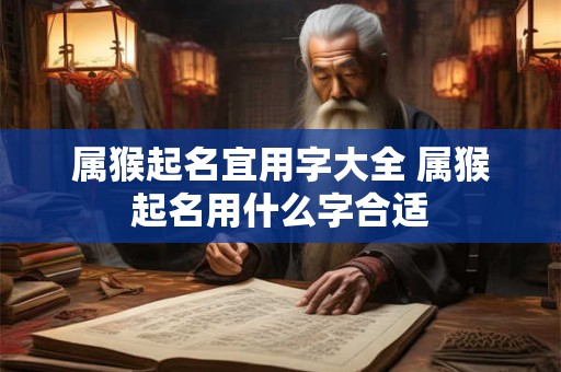 属猴起名宜用字大全 属猴起名用什么字合适