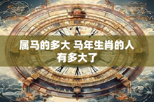 属马的多大 马年生肖的人有多大了