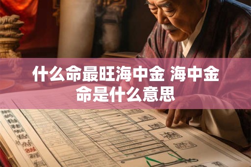 什么命最旺海中金 海中金命是什么意思
