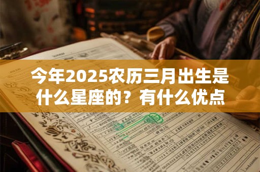 今年2025农历三月出生是什么星座的？有什么优点