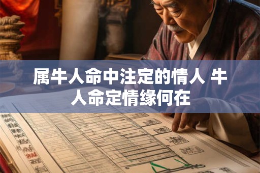 属牛人命中注定的情人 牛人命定情缘何在