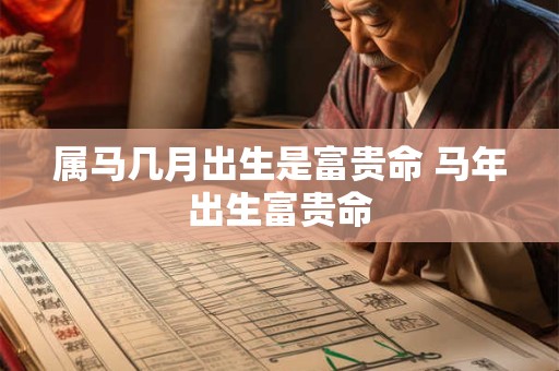属马几月出生是富贵命 马年出生富贵命