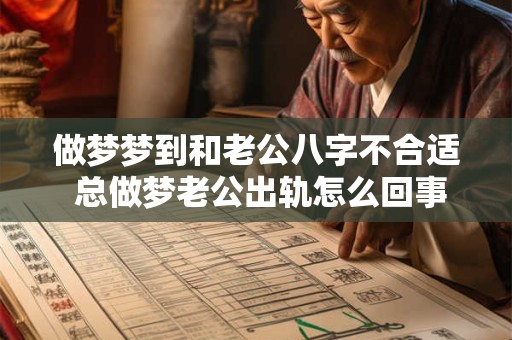做梦梦到和老公八字不合适 总做梦老公出轨怎么回事