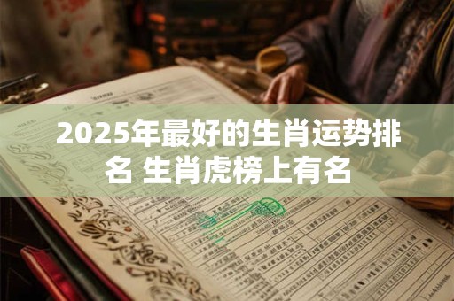 2025年最好的生肖运势排名 生肖虎榜上有名