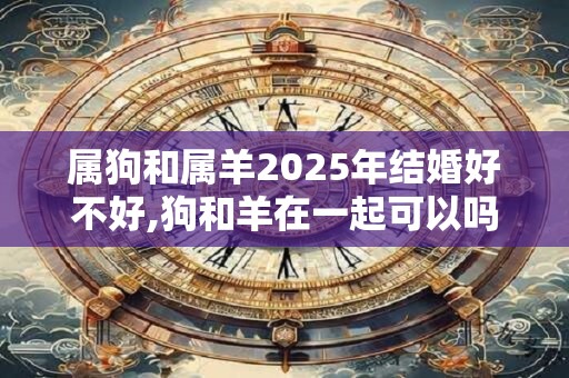 属狗和属羊2025年结婚好不好,狗和羊在一起可以吗？