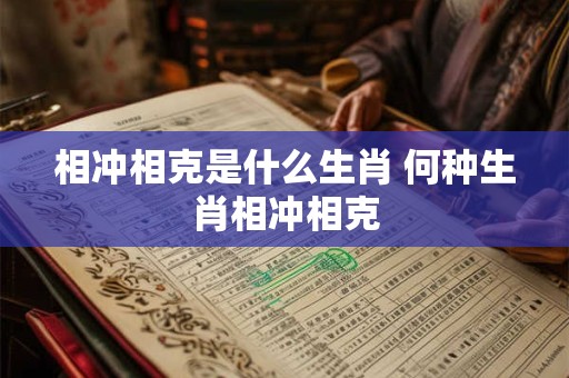 相冲相克是什么生肖 何种生肖相冲相克