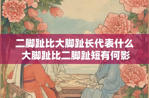 二脚趾比大脚趾长代表什么 大脚趾比二脚趾短有何影响