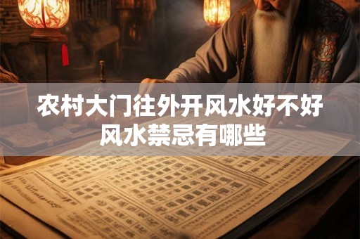 农村大门往外开风水好不好 风水禁忌有哪些