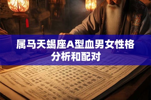 属马天蝎座A型血男女性格分析和配对